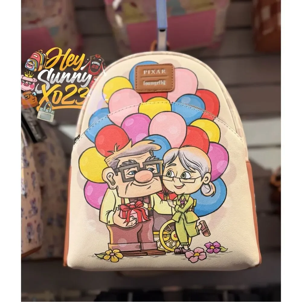 Loungefly Disney Pixar Up Carl & Ellie Balloon Cart Mini Backpack